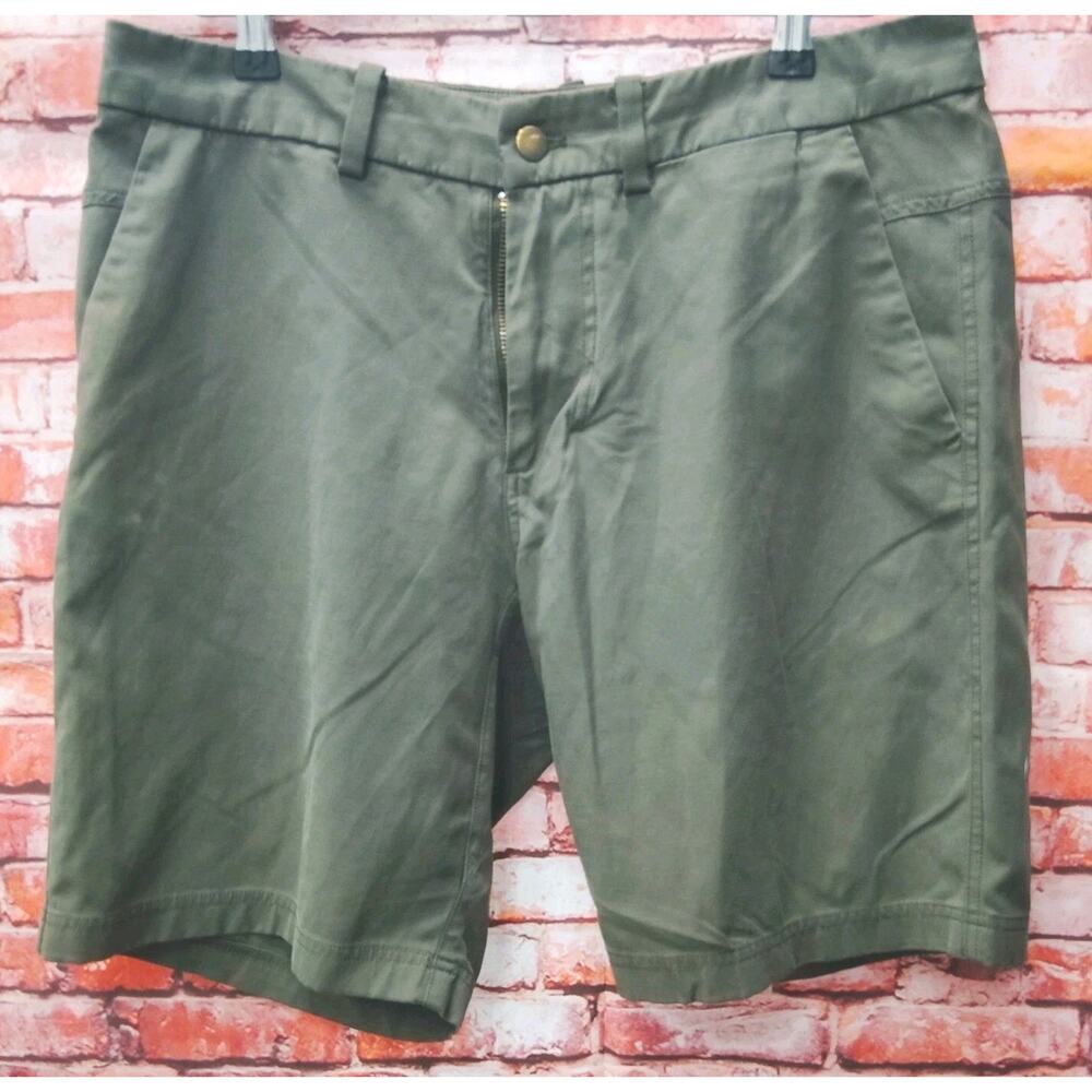 Lululemon Shorts Mens Green Mid Rise Slim Stretch Athletic Fit Performance